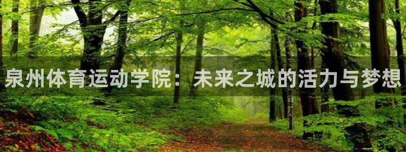 J9官方正版app集团：泉州体育运动学院：未来之城的